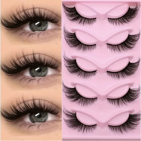 Накладні вії Kitty mao-01 ефект лисички подовжений 5-19 мм, 5 пар з доставкою по Україні