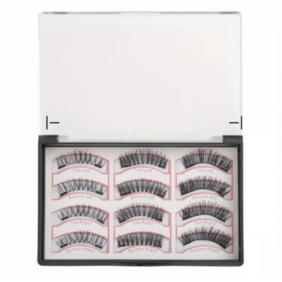 Магнітні накладні вії Magnetic Lashes LUX, класичні, пухнасті, 6 пар з пінцетом з доставкою по Україні