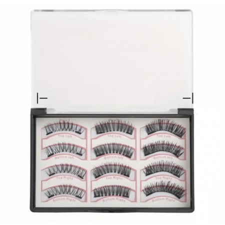 Магнітні накладні вії Magnetic Lashes LUX, класичні, пухнасті, 6 пар з пінцетом з доставкою по Україні