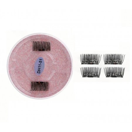 Магнітні вії False EyeLashes DH11-51 кутики, 2 пари з доставкою по Україні