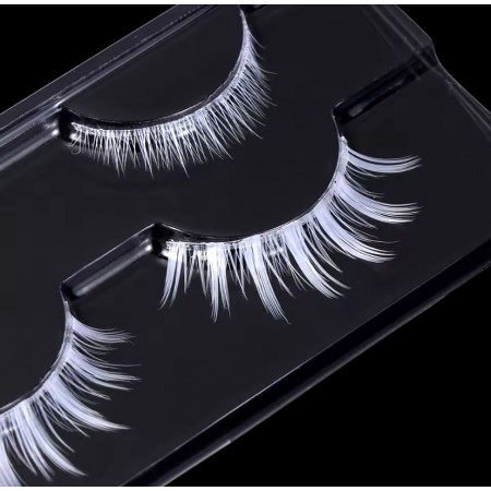 Накладні вії Eye Lashes білі промінчики, нижній та верхній ряд, 1 пара з доставкою по Україні