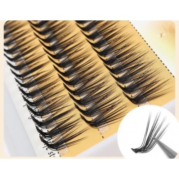 Накладні вії пучкові Kimcii Nesura Eye Lashes 20d, вигин L, 13 мм