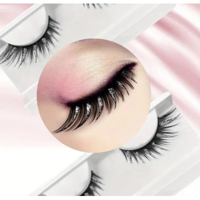 Накладні вії Fashion Eye Lashes, ефект лисички з блиском, 1 пара