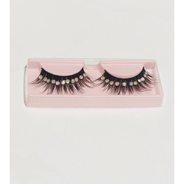Накладні вії Fashion EyeLashes, ляльковий ефект зі стразами, 13-20 мм