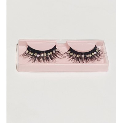 Накладні вії Fashion EyeLashes, ляльковий ефект зі стразами, 13-20 мм з доставкою по Україні