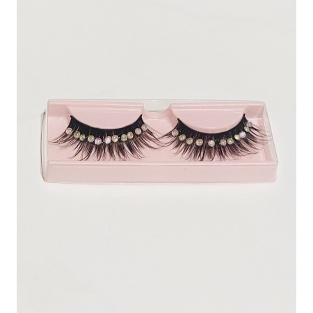 Накладні вії Fashion EyeLashes, ляльковий ефект зі стразами, 13-20 мм з доставкою по Україні