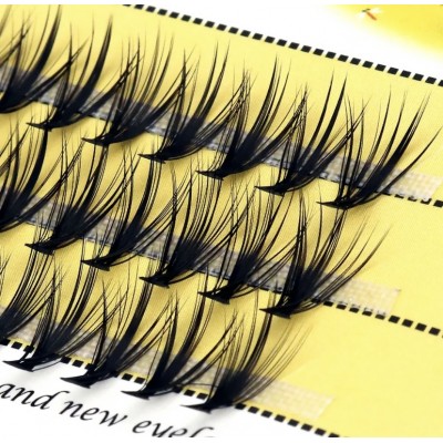 Накладні вії пучкові False EyeLash 20d, вигин C, 12 мм з доставкою по Україні