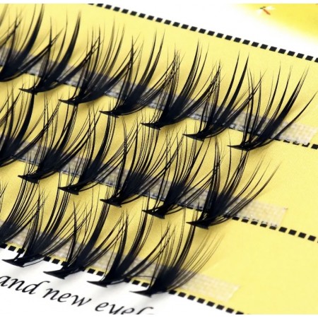 Накладні вії пучкові False EyeLash 20d, вигин C, 12 мм з доставкою по Україні