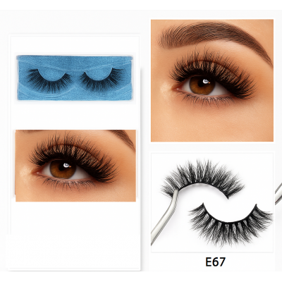 Накладні вії Kitty Eye Lashes E-67 ляльковий ефект, 8-18 мм, 1 пара з доставкою по Україні