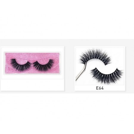 Накладні вії Kitty Eye Lashes E-64 натуральний ефект, 8-19-10 мм, 1 пара з доставкою по Україні