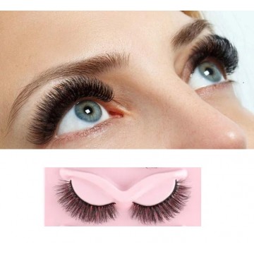 Накладні вії Eye Lashes M49, ефект ляльковий закручений, 14-20 мм, 1 пара