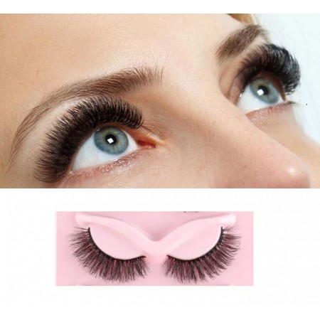 Накладні вії Eye Lashes M49, ефект ляльковий закручений, 14-20 мм, 1 пара з доставкою по Україні