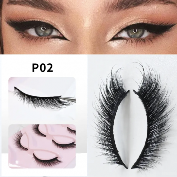 Накладні вії Eye Lashes P02, ефект лисички подовжений, 1 пара