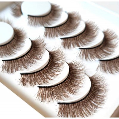 Накладні вії EyeLash коричневі, 10-13 мм, класичні, 5 пар з доставкою по Україні