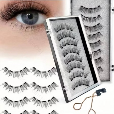 Магнітні накладні вії EyeLashes MB9A-5 класичний ефект, натуральний, 4 пари і пінцет з доставкою по Україні