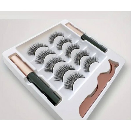 Магнітні вії False eyelashes TB-15 класичні, з підводкою і пінцетом, 5 пар з доставкою по Україні
