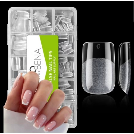 Тіпси для нарощування нігтів Design Nail прозорі з широкою лункою, 240 шт з доставкою по Україні