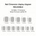 Накладні нігті Kitty Nail класичні чорні, форма квадрат, короткі, 24 шт з доставкою по Україні
