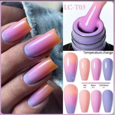 Термо гель-лак Lilycute LC-T03пастельний рожево-ліловий, 7 мл
