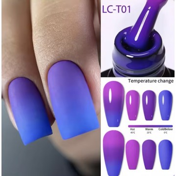 Термо гель-лак Lilycute LC-T01 фіолетово-синій, 7 мл