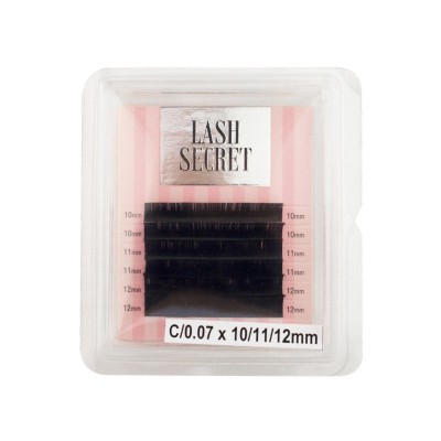 Вії Lash Secret C 0.07 (6 рядів: 10,11,12 мм)