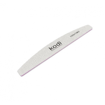 Пилка для нігтів Kodi Professional 100/180 Half Grey, півмісяць