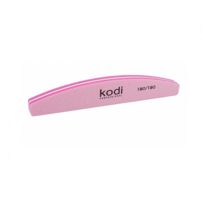 Пилка-баф для нігтів Kodi Professional 180/180 півколо, рожевий