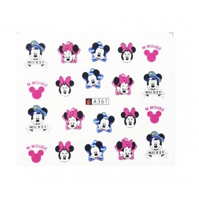 Слайдер-дизайн для нігтів A 361 Mickey Mouse з доставкою по Україні
