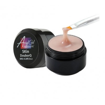 Акрил-гель для нігтів Acryl Gel Skin 004 в баночці, бежевий нюд, 8 мл з доставкою по Україні
