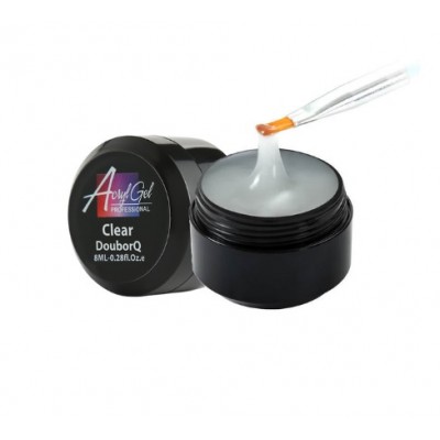 Акрил-гель для нігтів Acryl Gel Clear 002 в баночці, прозорий, 8 мл