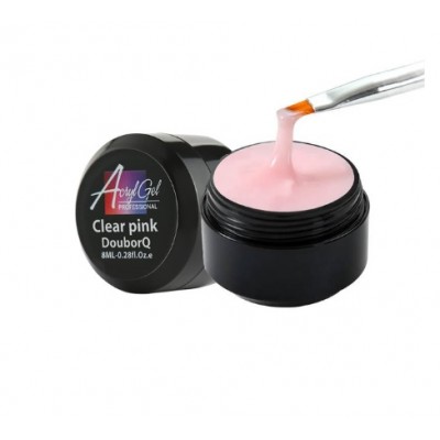 Акрил-гель для нігтів Acryl Gel Clear Pink 003 в баночці, прозоро-рожевий, 8 мл