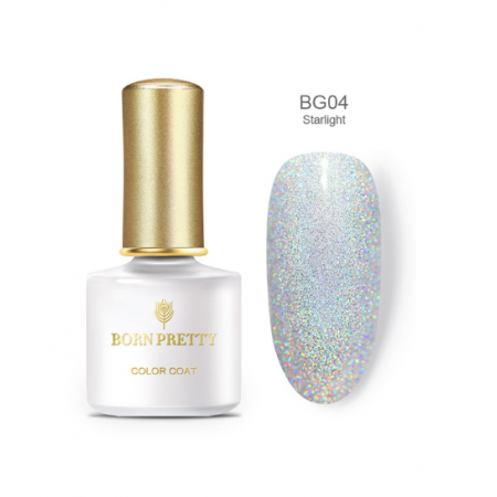 Гель-лак Born Pretty Bright Gem BG-004 Starlight, срібне мерехтіння з голограмою, 6 мл з доставкою по Україні