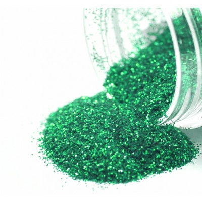 Блискітки для нігтів Kitty Glitter 004 дрібні, зелені з голограмою, 1 г
