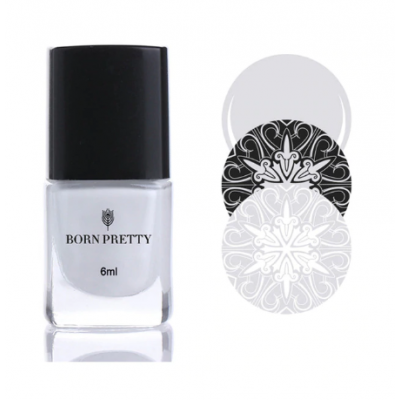 Лак для стемпінга Born Pretty 04 Білий, 6 мл