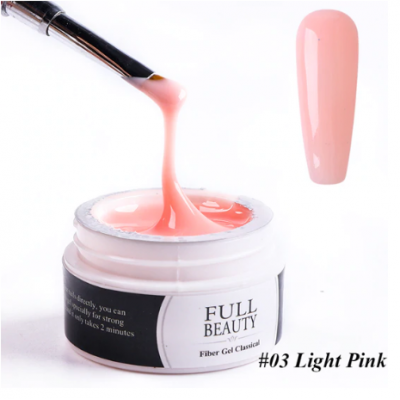 Гель файбер Full Beauty 03 Light Pink, світло-рожевий, 15 мл з доставкою по Україні