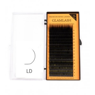 Вії для нарощування GlamLash LD 0.07 (15 рядів: 7 15мм), чорні
