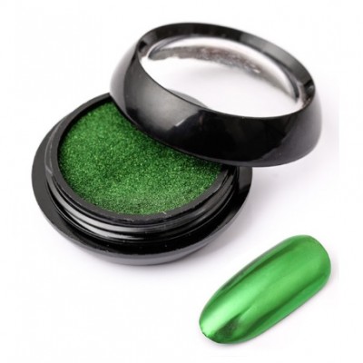 Дзеркальна пудра для втирання Kitty LUX Green, зелена, 0,2 г