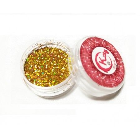 Блискітки для нігтів Kitty Glitter 010, золото з голограмою, 1 г з доставкою по Україні