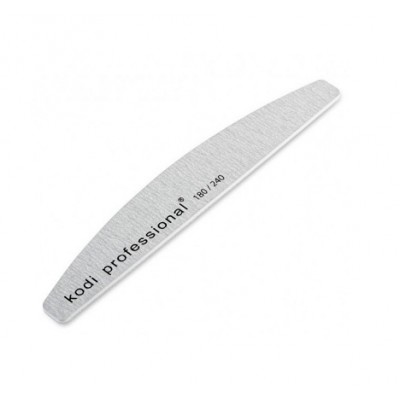 Пилка для нігтів Kodi Professional 180/240 Half Grey, півколо