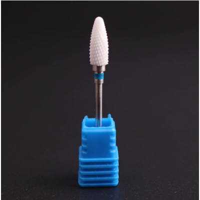 Насадка керамічна кукурудза Ceramic Bullet Bit M, для зняття гель-лаку, синя середня насічка з доставкою по Україні