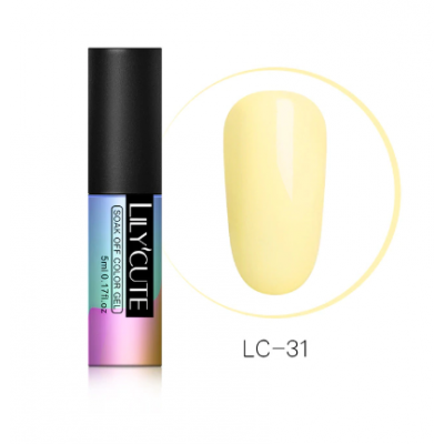 Гель-лак Lilycute LC-31, світло-жовтий, 5 мл
