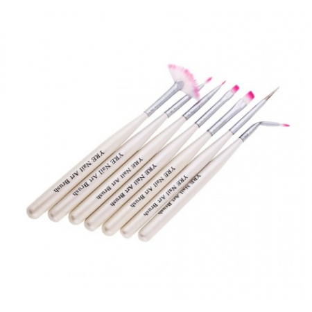 Набір кистей YRE Nail Art Brush для гелю, малювання, дизайну, кисть-віяло, дотс, 9 шт з доставкою по Україні