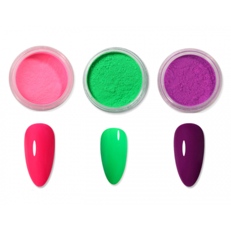 Пигмент неоновый, салатовый, яркий розовый, фиолетовый,3 шт з доставкою по Україні
