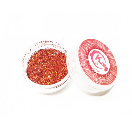 Блискітки для нігтів Kitty Glitter 010, помаранчеві з голограмою, 1 г з доставкою по Україні