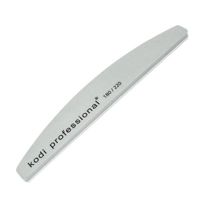 Пилка-баф для нігтів Kodi Professional 180/220 Half Grey, півколо