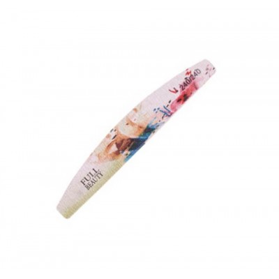 Пилка для нігтів Full Beauty 240/240 півколо, квіти