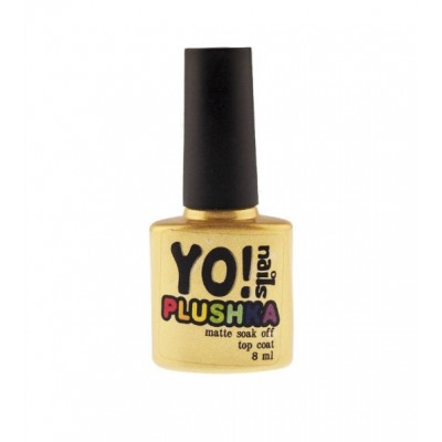 Топ матовий для гель-лаку Yo Nails Plushka Top Сoat Matte soak off, 8 мл
