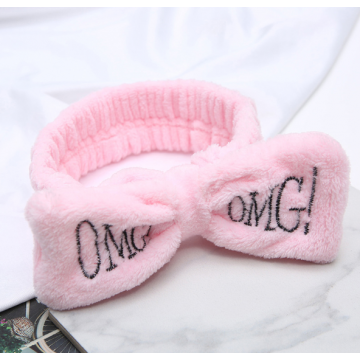 Пов'язка на голову OMG флісова, рожева