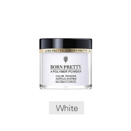 Акрилова пудра Born Pretty White біла, 30 мл з доставкою по Україні