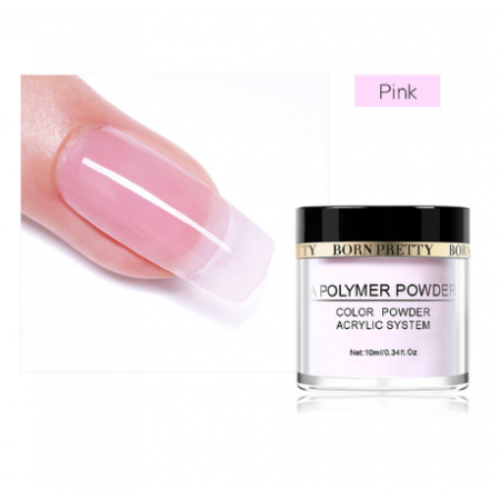 Акриловая пудра Born Pretty Pink рожева, 10 мл з доставкою по Україні